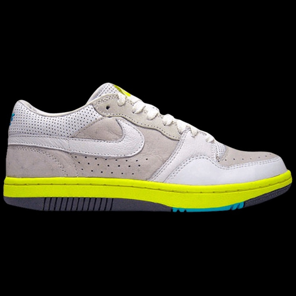 Nike -Court Force Low Premium White Voltage Yellow